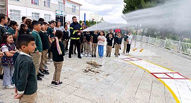 Alaca Belediyesi'nden miniklere yangın eğitimi