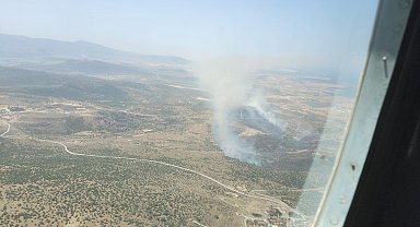 Aliağa'da ziraat arazilerinde yangın