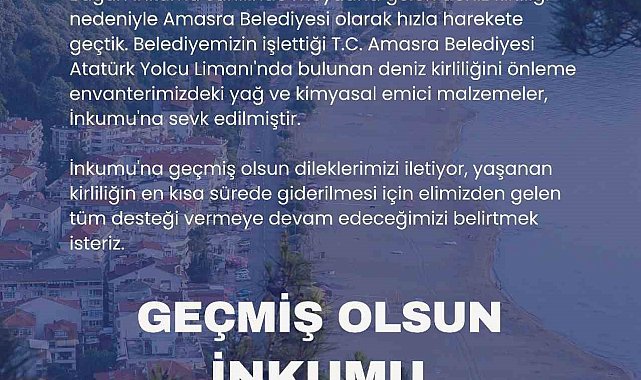 Amasra'dan İnkumu'na malzeme desteği