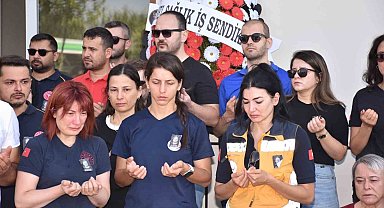 Ambulans şoförü Erke'yi mesai arkadaşları son yolculuğuna uğurladı