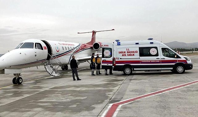 Ambulans uçak 7 yaşındaki çocuk için havalandı