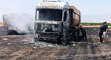 Anız yangını milyonluk tırı kül etti