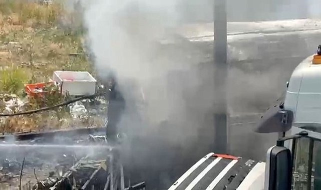 Ankara'da konteyner yangını paniğe neden oldu