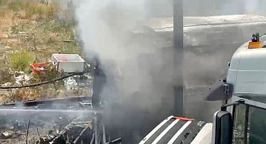 Ankara'da konteyner yangını paniğe neden oldu