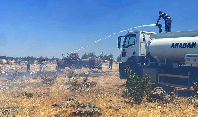 Araban'da çıkan örtü yangını söndürüldü