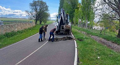 Arpaçay'da tahrip edilen su şebekesi onarıldı