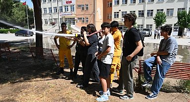 Aydın'da öğrencilere orman yangını eğitimi verildi