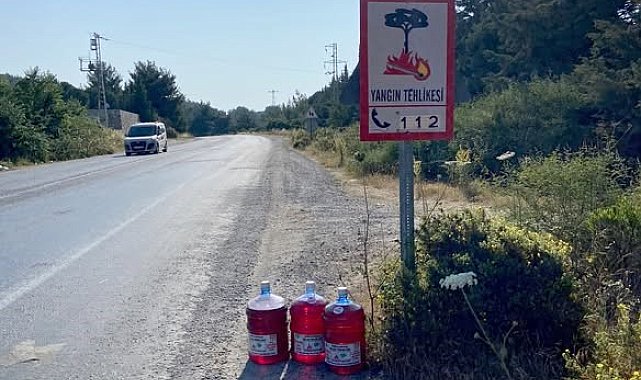 Aydın'da yangınlara ilk müdahale için damacana çözümü