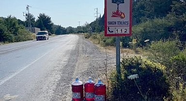 Aydın'da yangınlara ilk müdahale için damacana çözümü