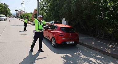 Bafra'da bayram trafiğine sıkı denetim: 6 noktada kontrol noktası kuruldu