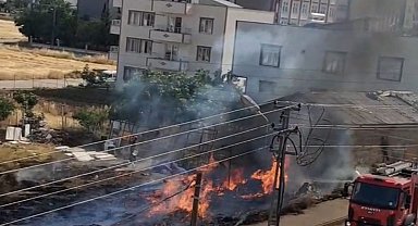 Bahçede yakılan ateş anız yangınına neden oldu