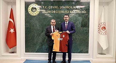 Bakan Kurum, Galatasaray Spor Kulübü Başkanı Özbek'i kabul etti