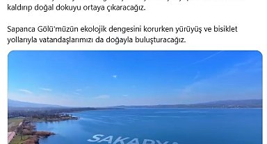 Bakan Kurum'dan Sapanca Gölü paylaşımı: "Sapanca Gölü'müz nefes alacak"