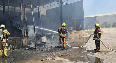 Balıkesir toptancı sebze halinde korkutan yangın