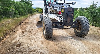 Balıkesir'de yangın emniyet şeritlerinin bakımı devam ediyor