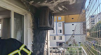 Balkonda patlayan piknik tüpü, yangına sebep oldu