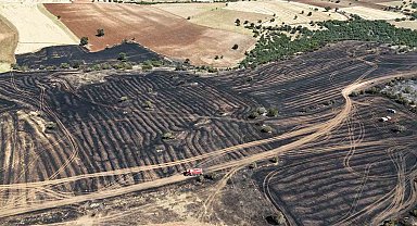 Balya makinesinden çıkan kıvılcım yangına neden oldu