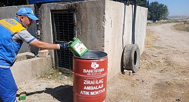 Bandırma kırsalında zirai atıklarla mücadele başladı