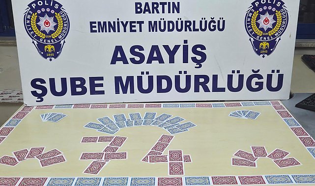 Bartın'da kumar oynayan 4 kişiye 36 bin 988 TL ceza