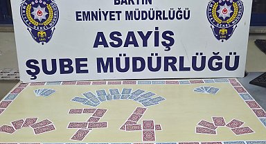 Bartın'da kumar oynayan 4 kişiye 36 bin 988 TL ceza