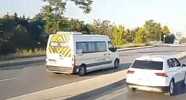 Başakşehir'de ters yönde ilerleyen araçlar trafikte tehlike saçtı