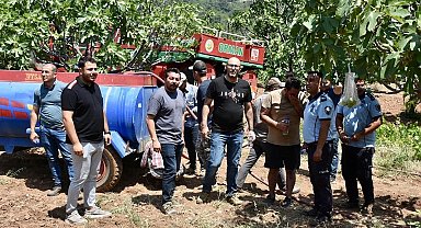 Başkan Zenirci orman yangını çalışmalarını yerinde takip etti