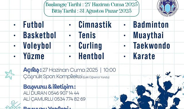Battalgazi'de yaz spor okulları başlıyor