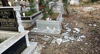 Bayram arifesinde mezarlığa gelen vatandaşlar hayatlarının şokunu yaşadı