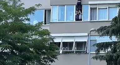 Beşiktaş'ta intihar girişiminde bulunan kadını komşuları son anda kurtardı: O anlar cep telefonu kamerasında