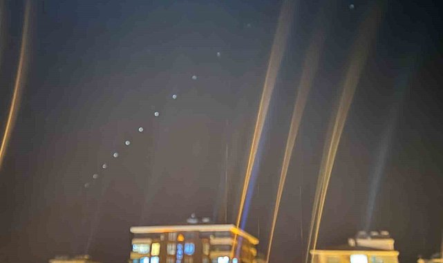 Besni semalarında starlink uyduları görüntülendi
