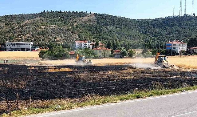 Beypazarı'nda tarla yangını