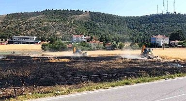 Beypazarı'nda tarla yangını