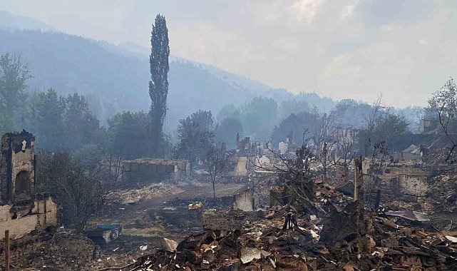 Bilecik'te 3 gündür devam eden yangın yağmurun etkisiyle kısmen kontrol altına alındı
