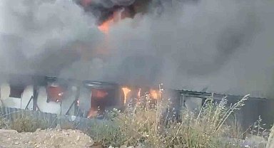 Bodrum'da işçilerin kaldığı konteynerlerde yangın çıktı