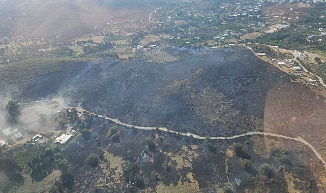 Bodrum'da makilik alanda çıkan yangın 3 saatte söndürüldü