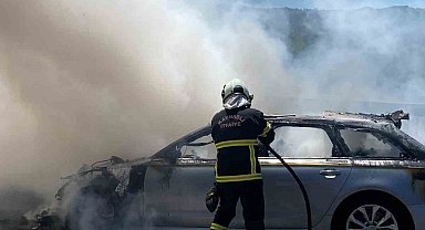 Bolu Dağı geçişinde otomobil küle döndü