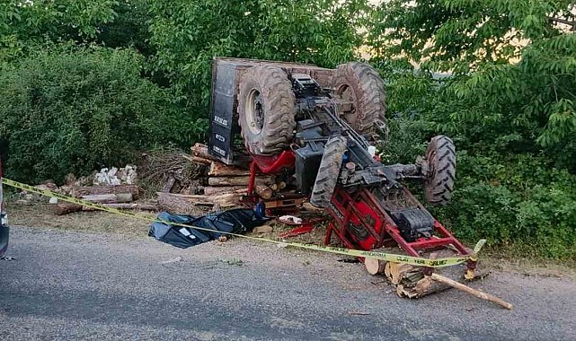Bolu'da feci kaza... Kontrolden çıkan traktör devrildi: 1 ölü, 2 yaralı
