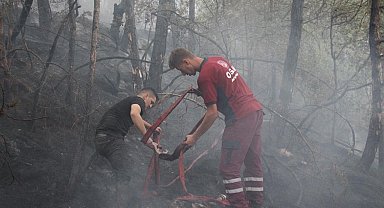 Bolu'daki orman yangını sürüyor: Ekipler ve köylüler seferber oldu