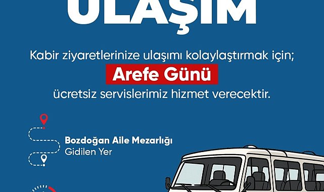 Bozdoğan Belediyesi'nden mezarlık ziyaretlerine ücretsiz servis