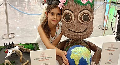 Bucalı ilkokul öğrencisine 'sıfır atık' Türkiye ödülü kazandırdı