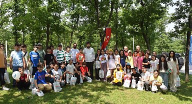 Bursa Yıldırım'da çocuklar önce okudu sonra eğlendi
