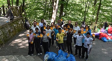 Bursa Yıldırım'da ortaokullulardan Küreklidere'de temizlik seferberliği