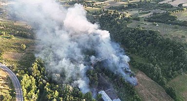 Bursa'da çöplükte çıkan yangın ormana sıçradı