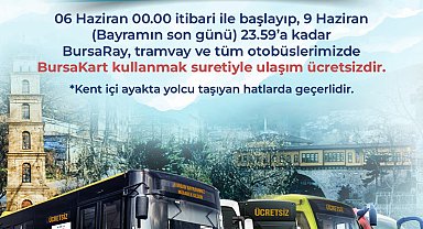 Bursa'da Kurban Bayramı boyunca ulaşım ücretsiz