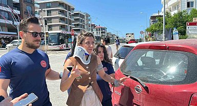 Cadde birleşiminde otomobiller çarpıştı: 1 yaralı