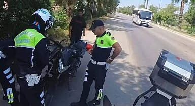 Çalıntı motosikletle kaçmaya çalışan şüpheli jandarmanın dikkati sayesinde yakalandı