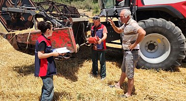 Çanakkale'de anız ve orman yangınlarına karşı tarım makinaları denetleniyor
