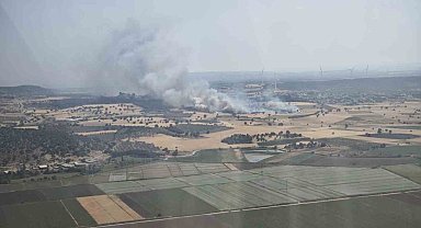 Çanakkale'de tarım arazisinde başlayan yangın kontrol altına alındı