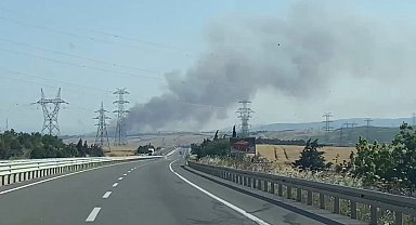 Çanakkale'de tarım arazisinde yangın