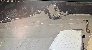 Çarpmayayım derken kaza yaptı: O anlar kamerada